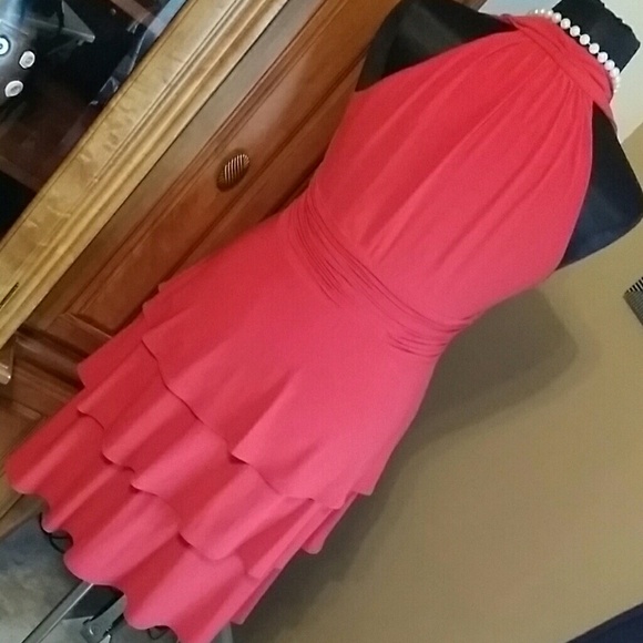 SOLD. Plus Evan Picone. Red Dress - Picture 4 of 4