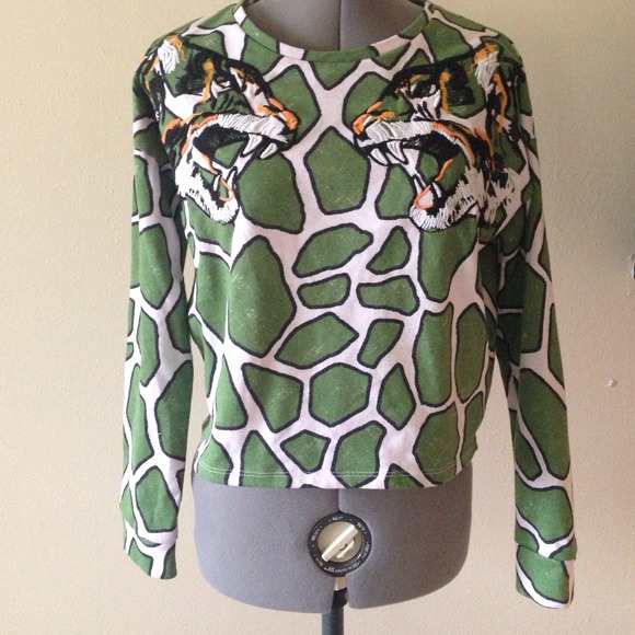 Topshop cropped graphic sweater