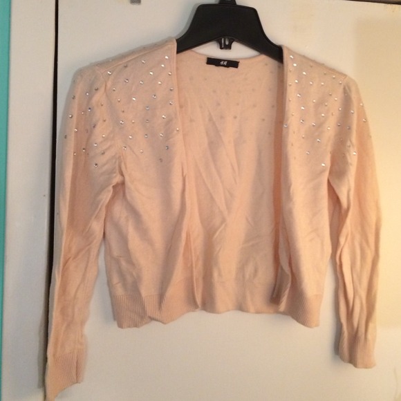 Light pink sweater with sparkle studs