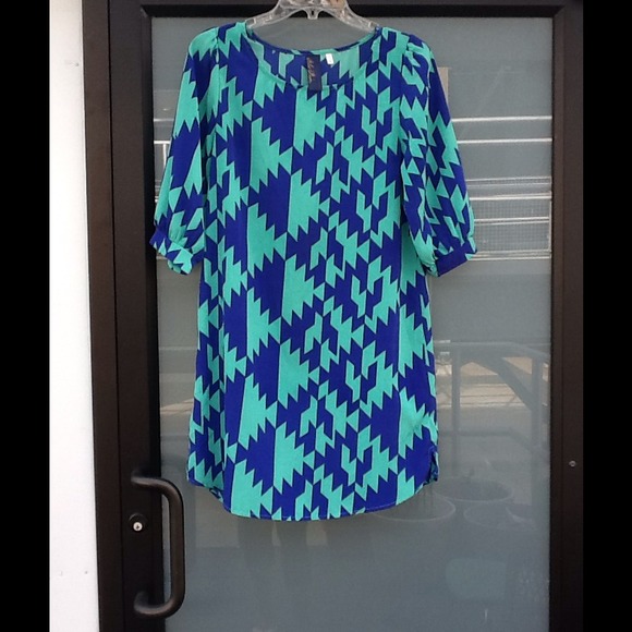 Bundle: aztec print dress and fringe wedge boots