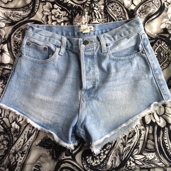 ✨Reduced!!!✨Light Washed Denim High Waisted Shorts