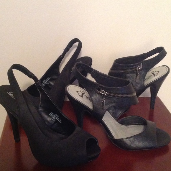 2 pair of black heels for the price of 1