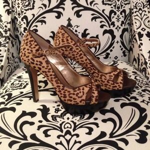BCBGeneration Leopard Print Heels Size 6.5B