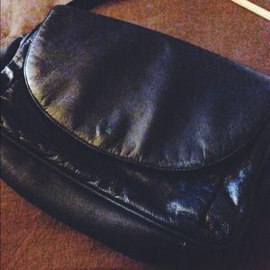 Vintage Navy Shoulder Bag