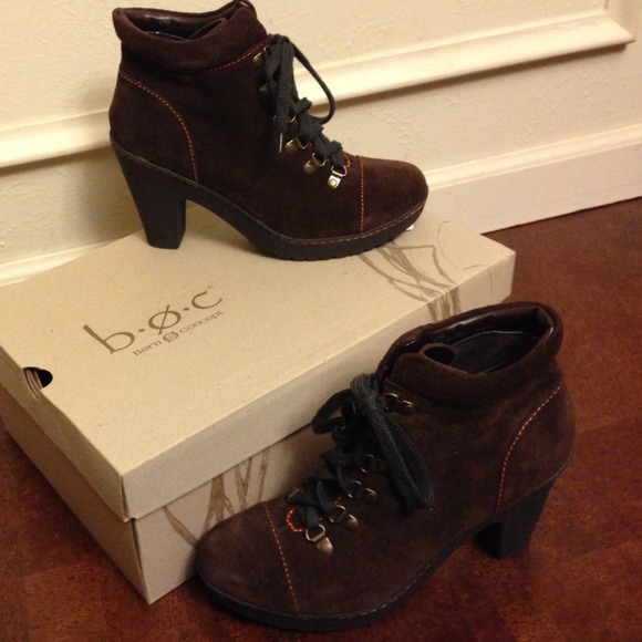 Suede Lace-up Booties