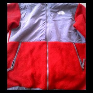 Red north face jacket