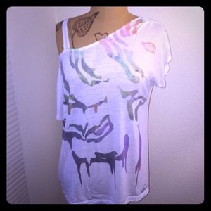 Relaxed fit graphic print top