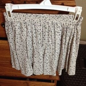 BRANDY MELVILLE BLUE FLORAL SKIRT