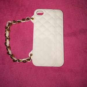 iphone 4/4s white wristlet case