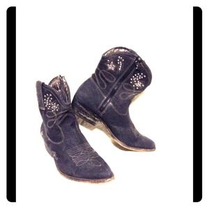 Zigi Soho Grey Ankle Cowboy Boots Size 9