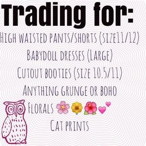 Willing to trade for these items