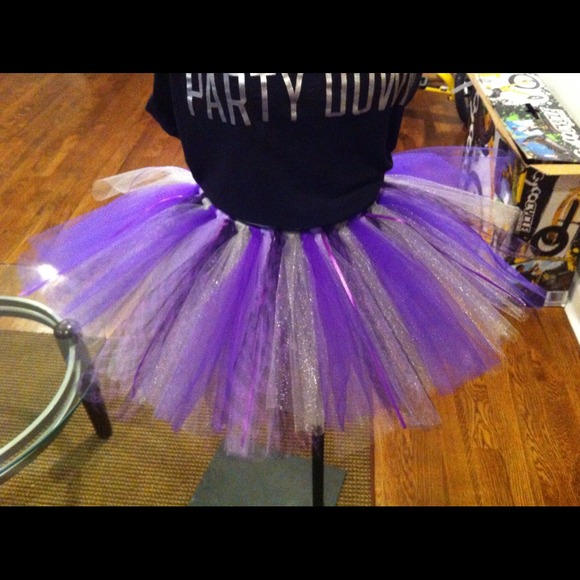 Purple zebra print tutu