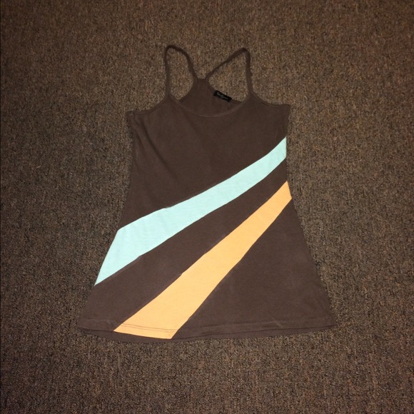 Mint & Peach Color Block Tank