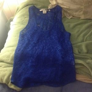 Blue lace shirt
