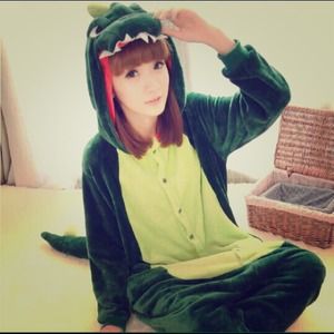 The dinosaur costumes