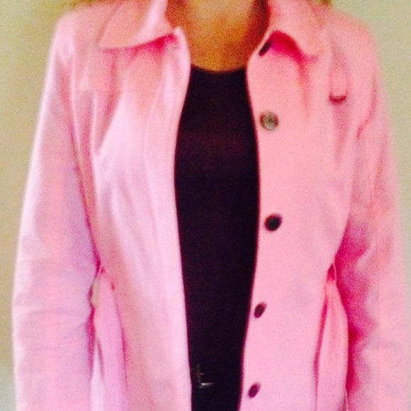 NWOT Anne Klein Waterproof Trench Pink Size Small