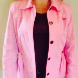 NWOT Anne Klein Waterproof Trench Pink Size Small