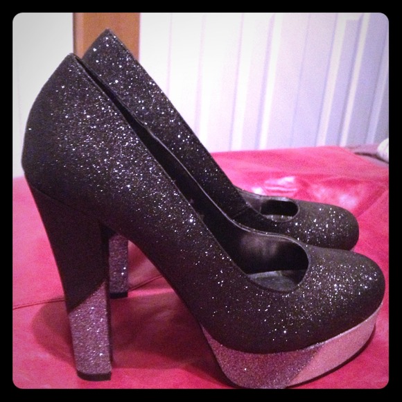 Naughty Monkey (The Buckle) glitter high heels