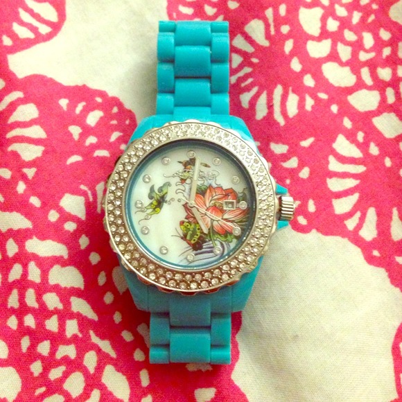 Ed Hardy Watch with box, extra links, and booklet.