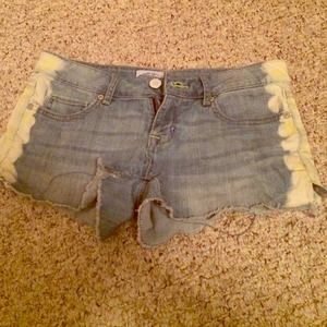 Denim short shorts