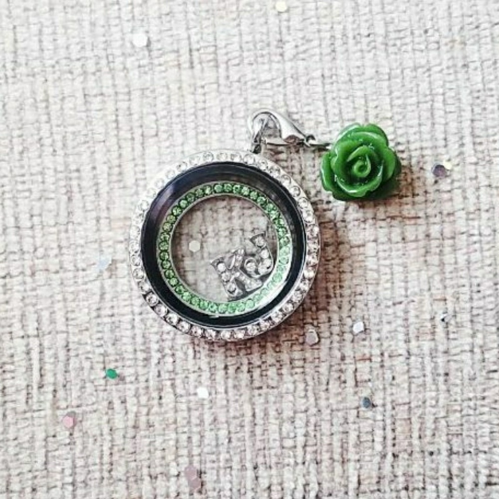 Custom locket w/initials.