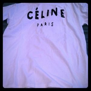 Crisp white new Celine Paris shirt.