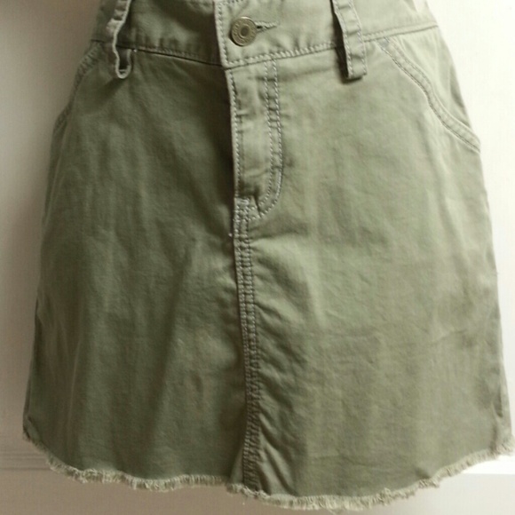 Gap jean skirt with raw hem. Very cute