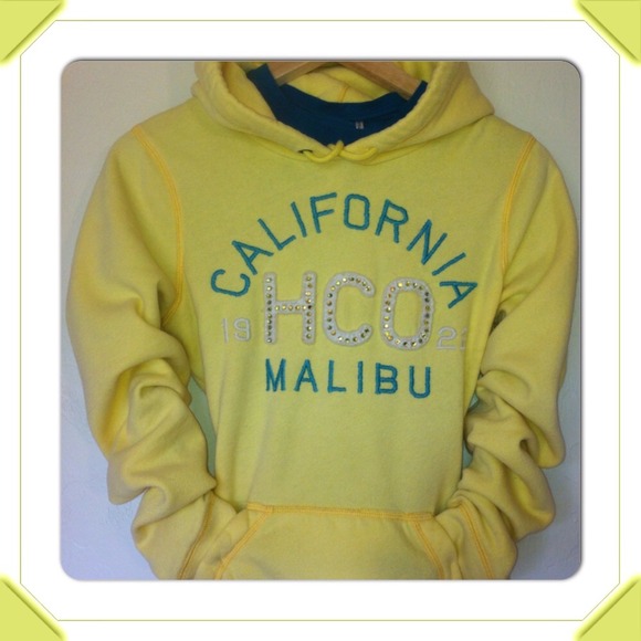 Hollister hooded sweatshirt with rhinestones