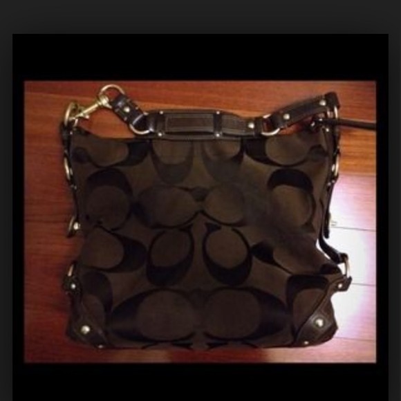 Brown large coach Carly purse