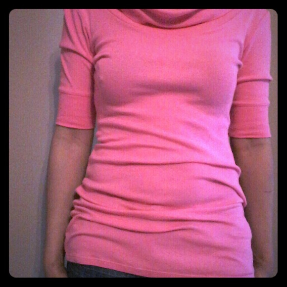 Pink cowl neck top - Picture 1 of 3