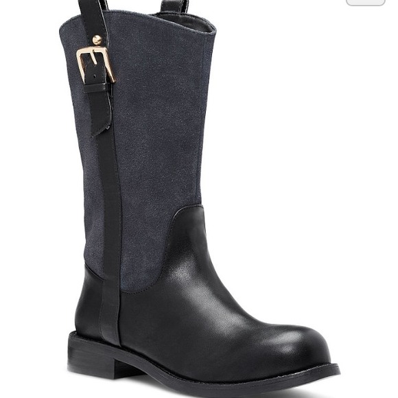 NEW! Leather Moto boots from Victoria's Secret