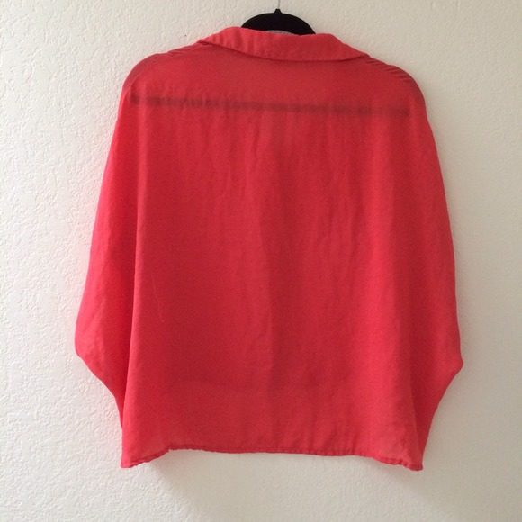 CORAL BLOUSE - Picture 2 of 3
