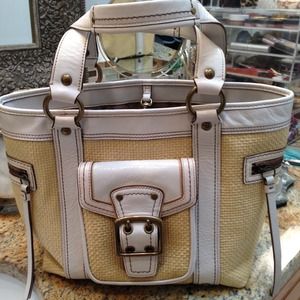 💯% Authentic Coach Straw/White Bag 💟Host Pick💟