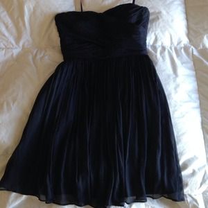 J Crew Navy Strapless Dress