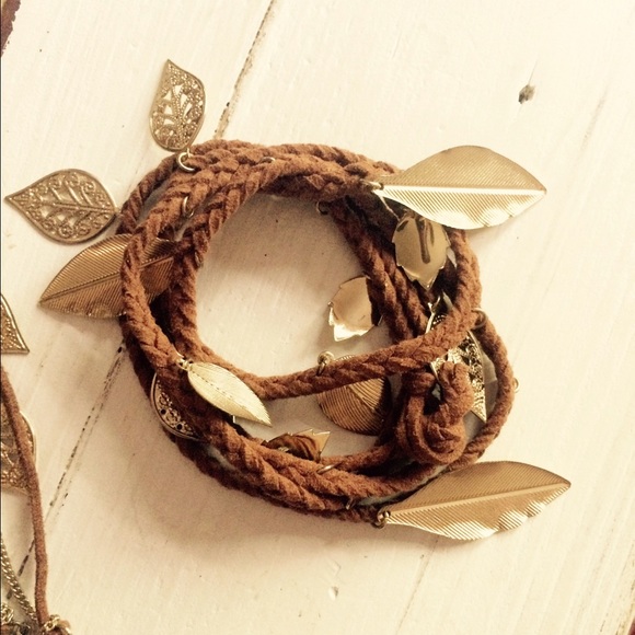 Boho Hippie Necklace Charm Bracelet Set - Picture 4 of 4