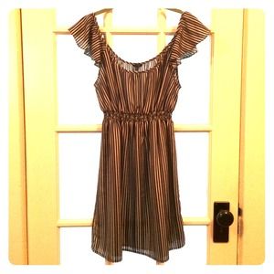 ❌SOLD❌ Flutter Sleeve Striped Dress