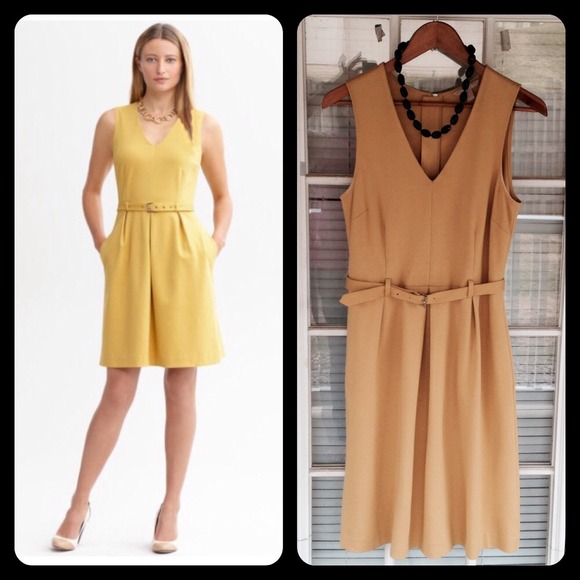 Yellow Belted Dress