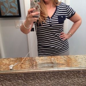 Only One Chaps Tops Navy white SzL New Condition