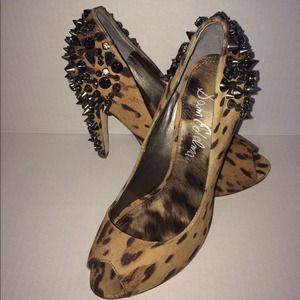 Sam Edelman leopard print studded heels