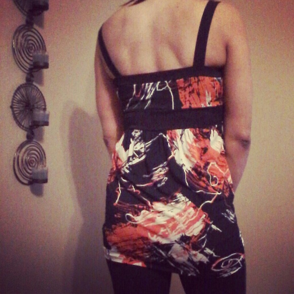 Orange/black long top - Picture 2 of 2