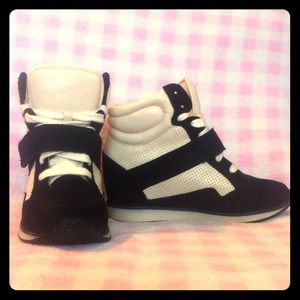 Black and white sneakers