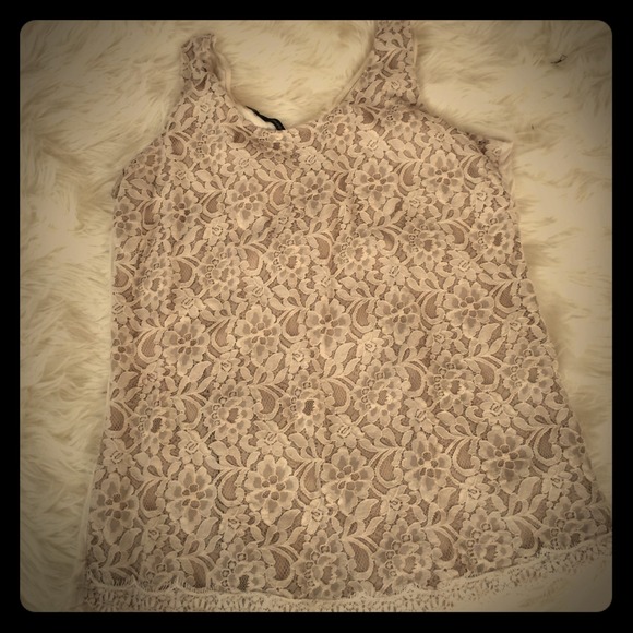 maurices Tops - ❌SOLD❌ @jacksonamanda oatmeal tank cream lace
