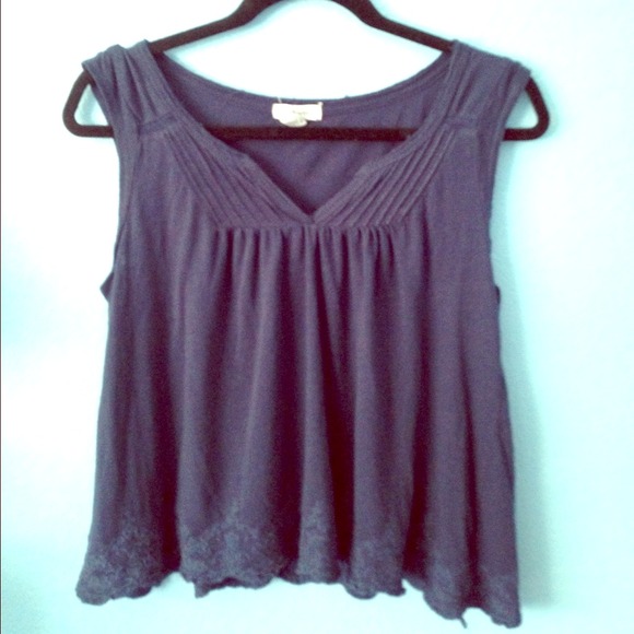 Aeropostale Navy Blue embroidered top