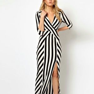 Striped cut out ling dress