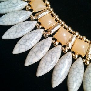 REDUCED! Gold and Stone Statement Necklace
