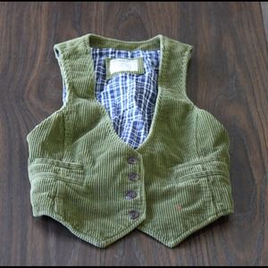 Green corduroy vest