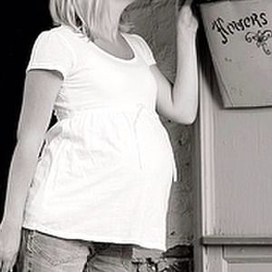 White maternity top