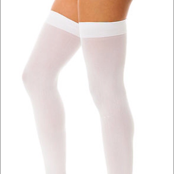 AA white knee/thigh highs