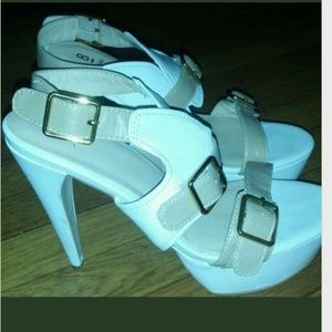 Bakers' White & beige heels