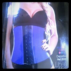 Latex corset style waist cincher (sport)